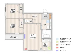 CRESCEND苗穂駅前【3階】の間取り