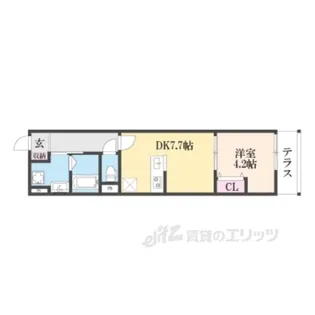 ウイング牧野駅前【1階】の間取り