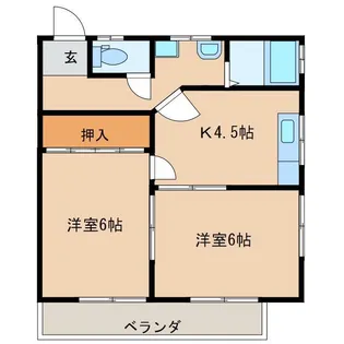 マンション飛騨【2階】の間取り