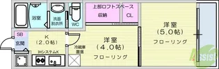 STトラストタワー【5階】の間取り