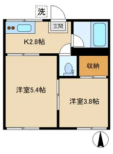 グリーンハイツ笹塚【1階】の間取り