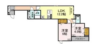 セレスティア江北II【2階】の間取り