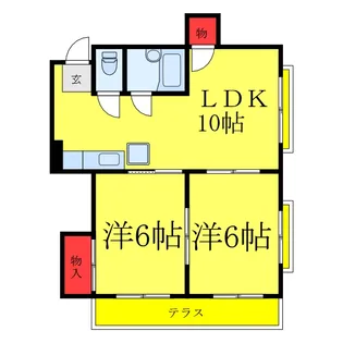 ユニバーサルマンション【1階】の間取り
