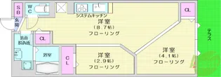 フルール・デ・シャン D【1階】の間取り