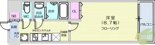 アーバンフラッツ長町【3階】の間取り