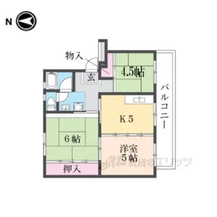寝屋川団地C26号棟【3階】の間取り