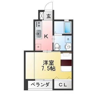 メゾンポート【1階】の間取り