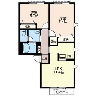 クランツ鎌倉【1階】の間取り
