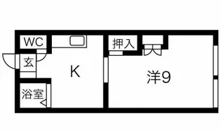 ブルーナ北陵【1階】の間取り