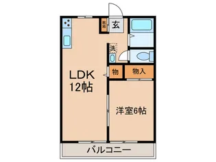 リバティーフラット【2階】の間取り