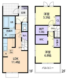 HARBEST II(ハーベスト II) Bの間取り