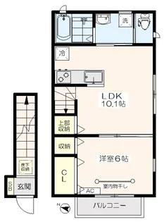 プラシード向山【2階】の間取り