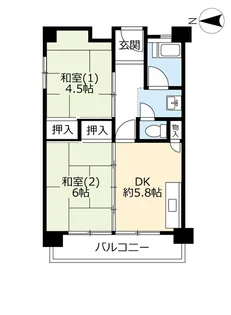 UR高倉台【2階】の間取り