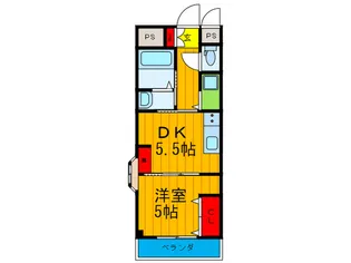 三熊元町ハイツ【3階】の間取り