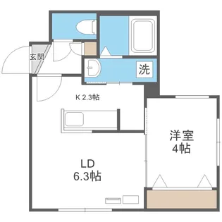Lichtrare平岸【4階】の間取り