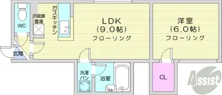 シャネル栄町壱番館【2階】の間取り