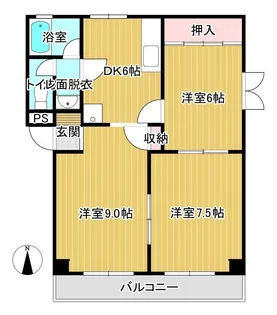 マンションプラネット【1階】の間取り