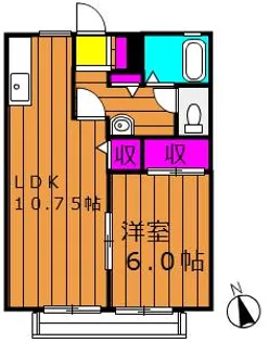 サンタウンコーラル C【2階】の間取り