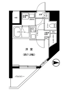 スカイコートプライム亀戸【4階】の間取り