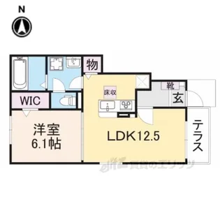 エスポワール下赤田【1階】の間取り