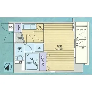 ロアール日本橋三越前【10階】の間取り