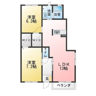 ベルドミール緑ヶ丘【1階】の間取り