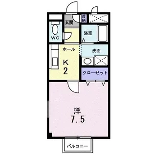 プロスペルA【2階】の間取り
