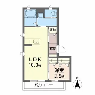 シャルール【3階】の間取り