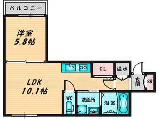 トップヒル森河内【3階】の間取り