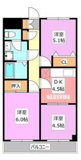 プラザセエムマンション【3階】の間取り