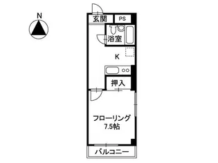 アサヒハイツ【1階】の間取り