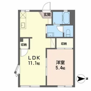 パークハイツ【1階】の間取り
