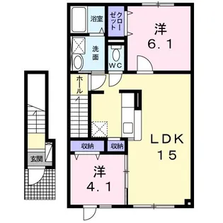 セリシールII【2階】の間取り