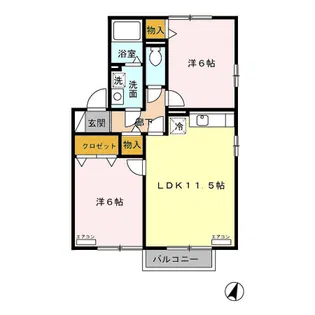 L.L.One A/B【2階】の間取り