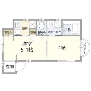 初期費用35万円以下★トゥールブランシュ★【2階】の間取り