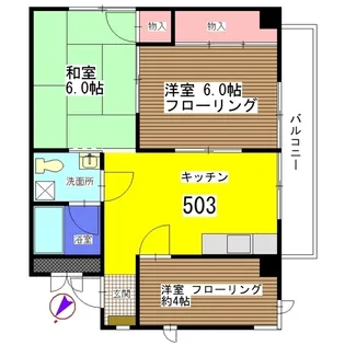 萬平ビル【5階】の間取り
