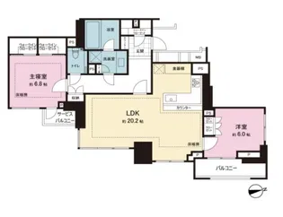 アトラス麻布台【10階】の間取り
