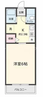 シティハイム六会壱番館【1階】の間取り