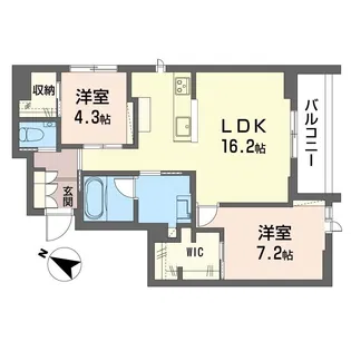 デリシア【2階】の間取り