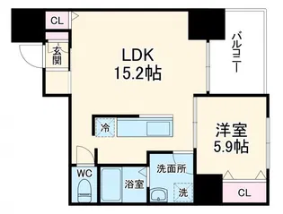 溝口レジデンス【7階】の間取り