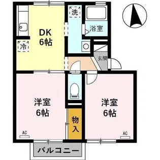 サウスガーデンBB C棟【2階】の間取り