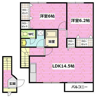 アーバインブレスB【2階】の間取り