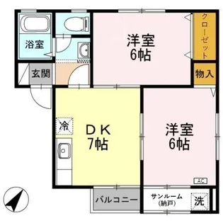 セジュール青葉【1階】の間取り