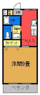メルベーユ棚原II【5階】の間取り