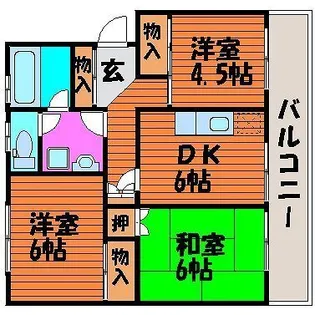 操南ハイツ【2階】の間取り