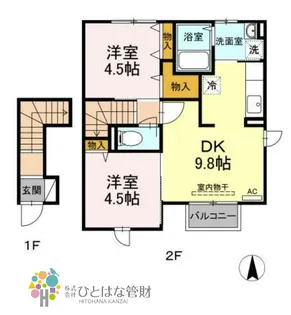 【ネット使い放題】:セレーノサンガ【2階】の間取り