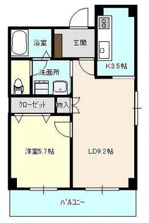 ウエルス細江【10階】の間取り