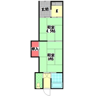 村田大庭町連棟平屋【1階】の間取り