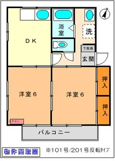 コーポ平賀 II【2階】の間取り