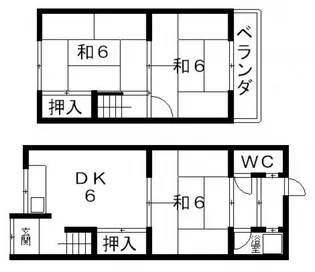 大阪府八尾市黒谷2【一戸建】の間取り